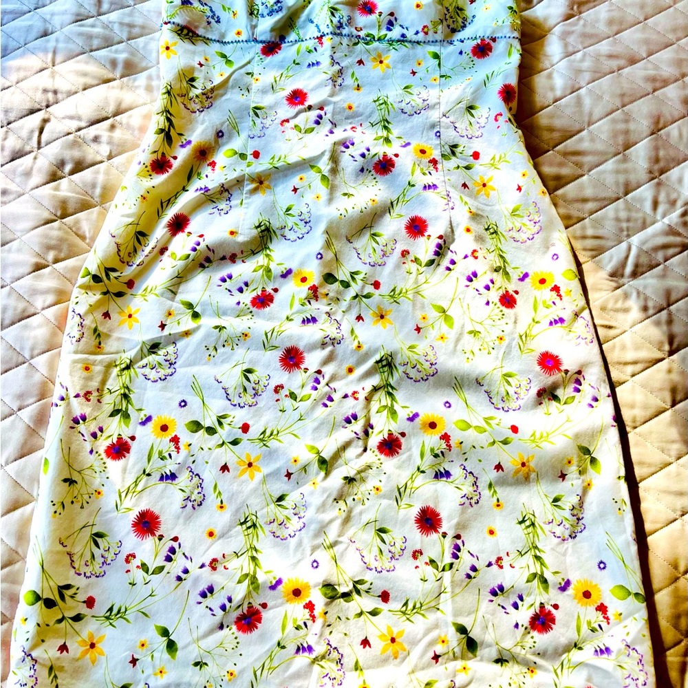Strapless floral dress